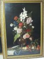 Flower still life.
Oil painting baroque style.