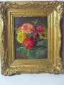 Henry Niestle:
"Blumen"
Oil on woodplate