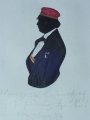 Tinted silhouette of a Koesen corps student, Vormärzzeit 1845