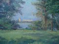 Oil painting: "Blick auf die Fraueninsel" (View at the Fraueninsel / Chiemsee)