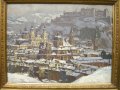 Oil painting "Salzburg im Winter" (winterly Salzburg)