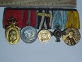 Bavarian Kingdom
Medal clip with 5 awards, like Erinnerungskreuz 1866, Erinnerungsmedaille 1870/71

